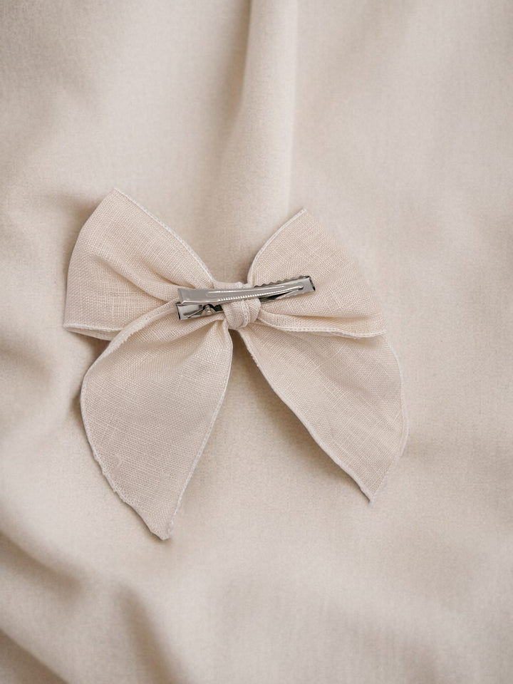 Boucle Fable L -  Brodé Blanc