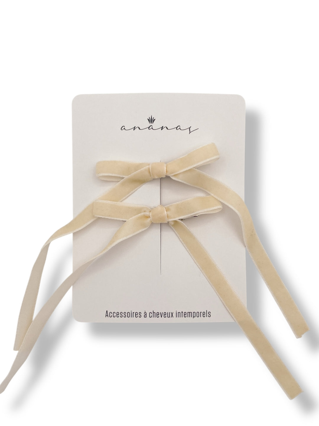 Boucle XL Ruban de Velours - Crème