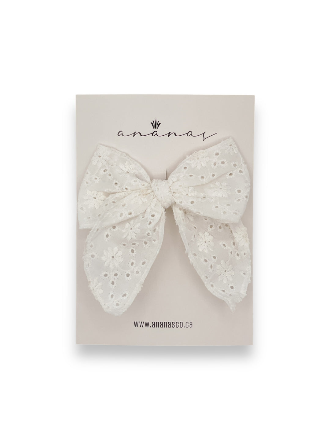 Boucle Fable L -  Brodé Blanc