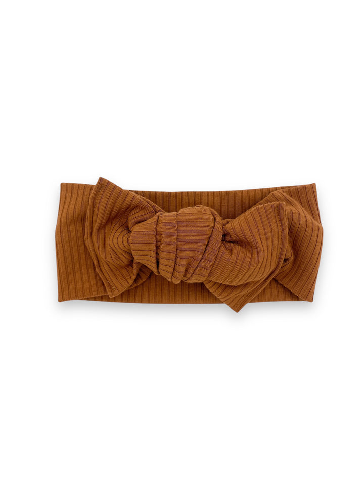 Bamboo Rib bow headband to tie