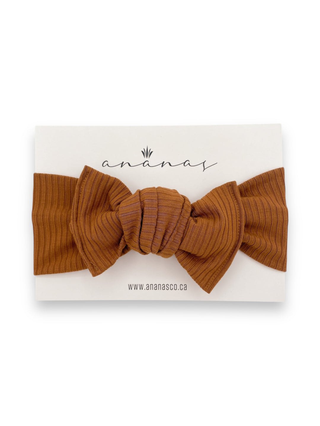 Bamboo Rib bow headband to tie