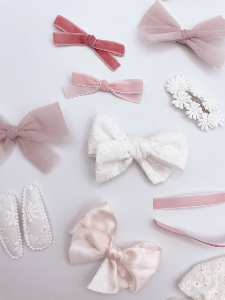 XL Velvet Ribbon Bow - Pink