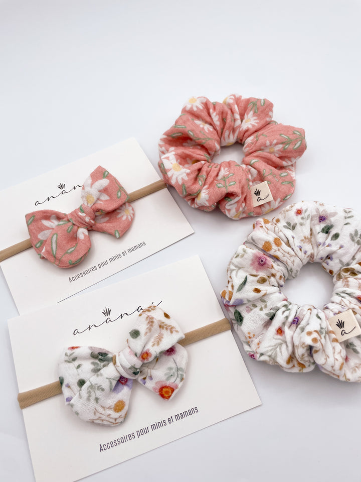 Muslin scrunchies - Daisy