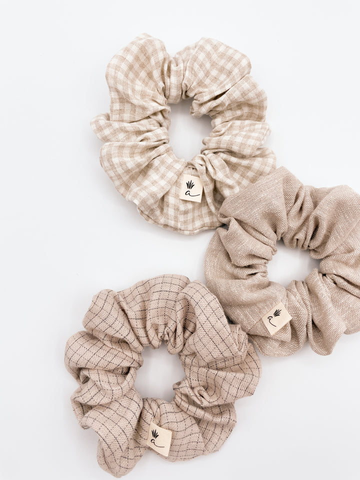 Linen scrunchie - Greige