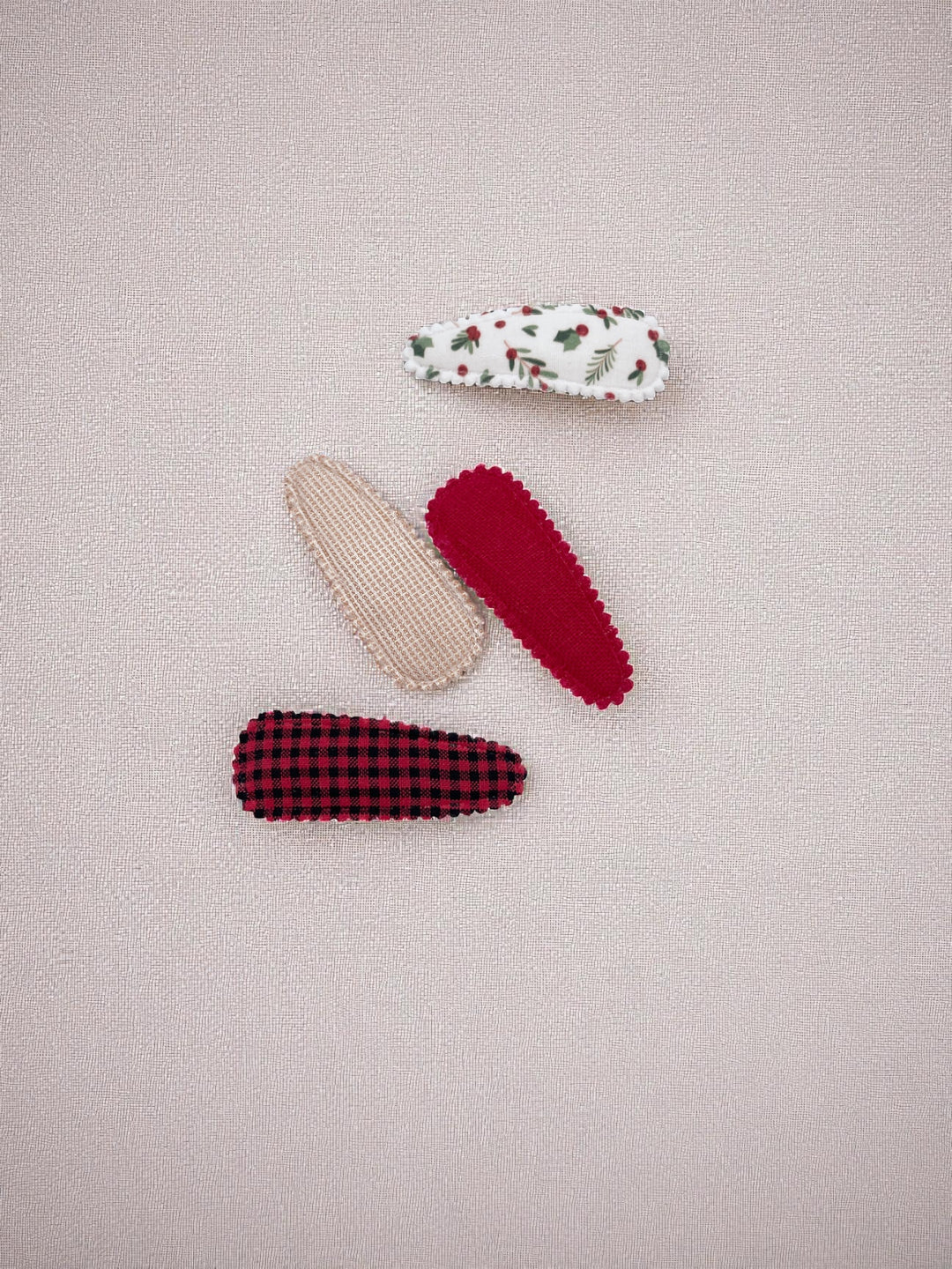 Barrettes en tissu - Fêtes