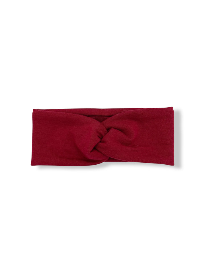 Bandeau croisé en bambou - Rouge pourpre
