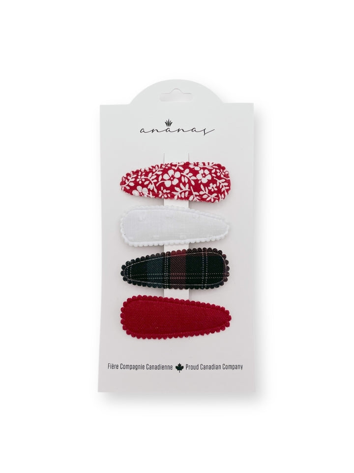 Barrettes en tissu - Fêtes 2