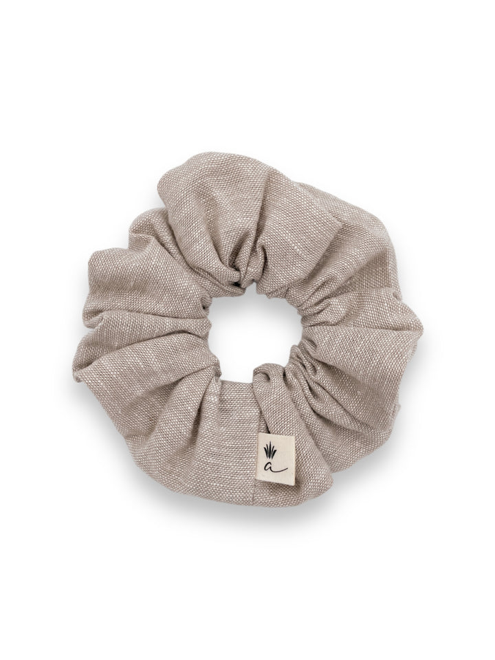 Linen scrunchie - Striped lavender