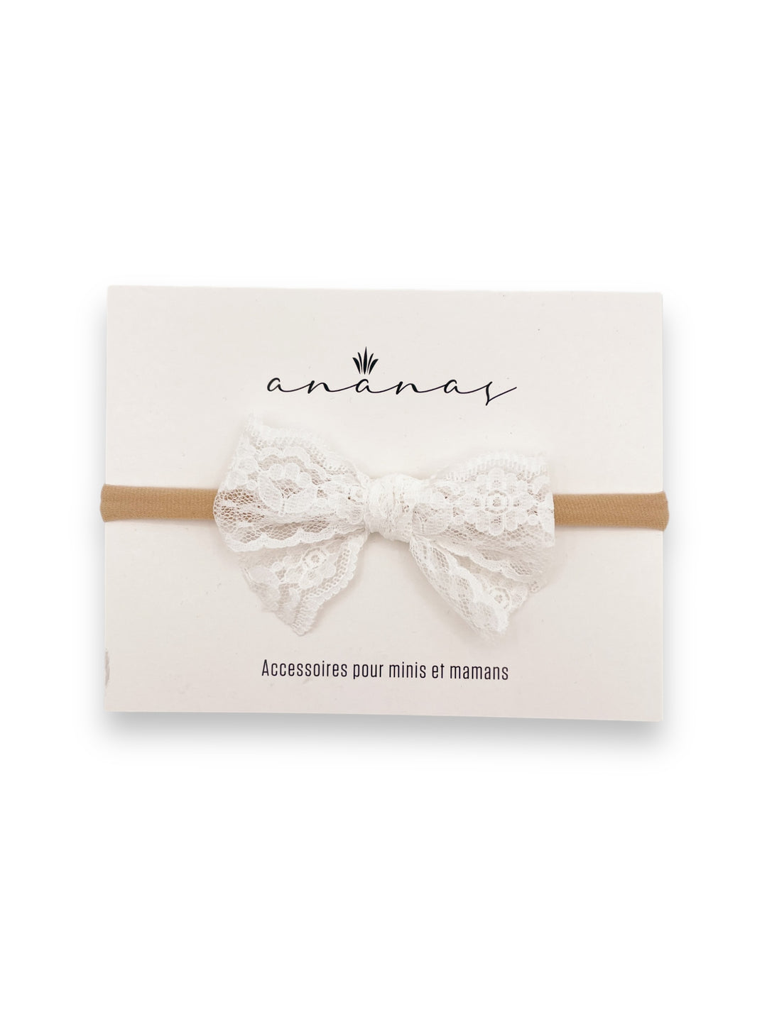 Lace Bow - White