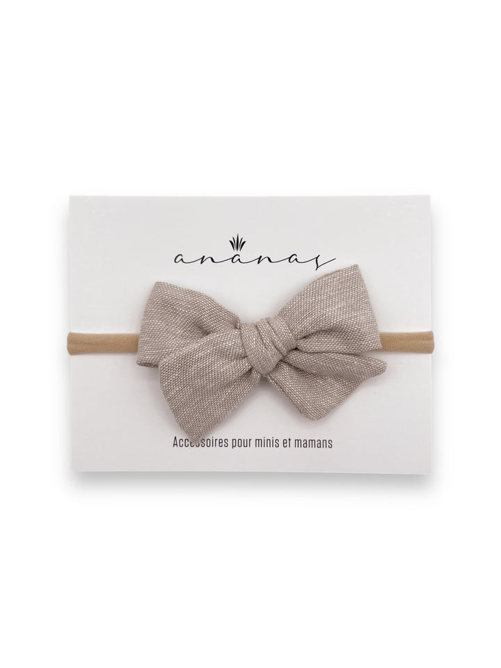 Linen Bow - Greige