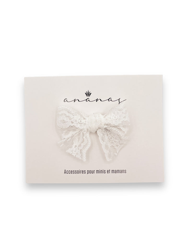 Lace Bow - White