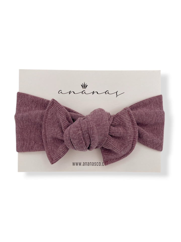 Bamboo bow headband to tie - Berries
