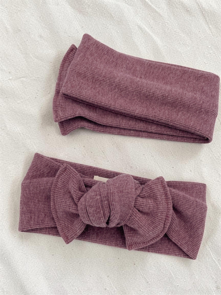 Bamboo bow headband to tie - Berries