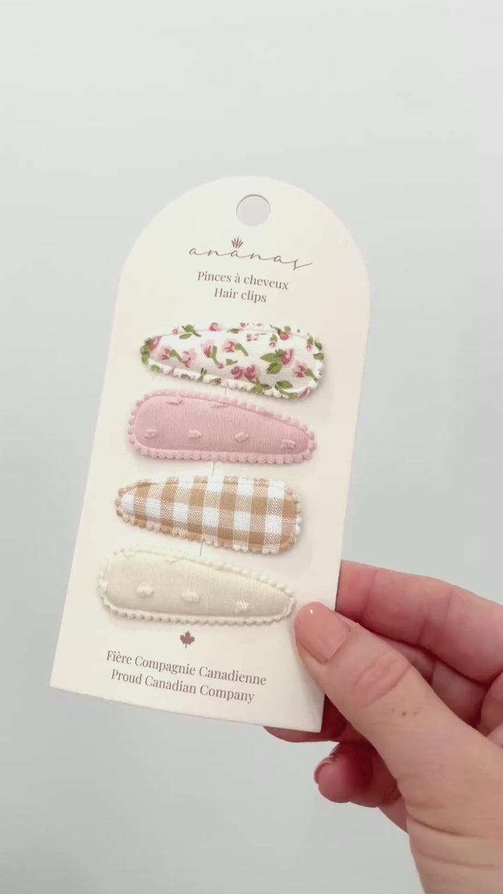 Barrettes en tissu - Classique