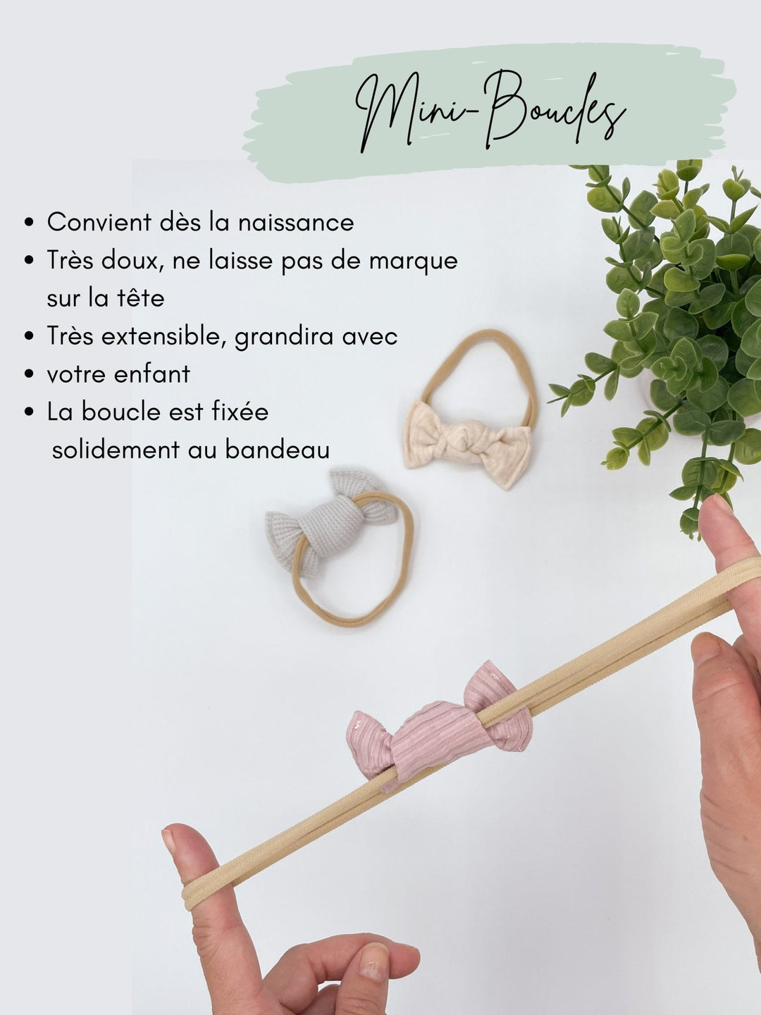Boucle en lin - Vichy Beige - Ananas Co