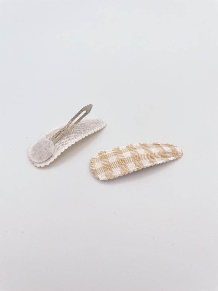 Duo de Pinces à cheveux "Snap Clip" en tissu - Ananas Co
