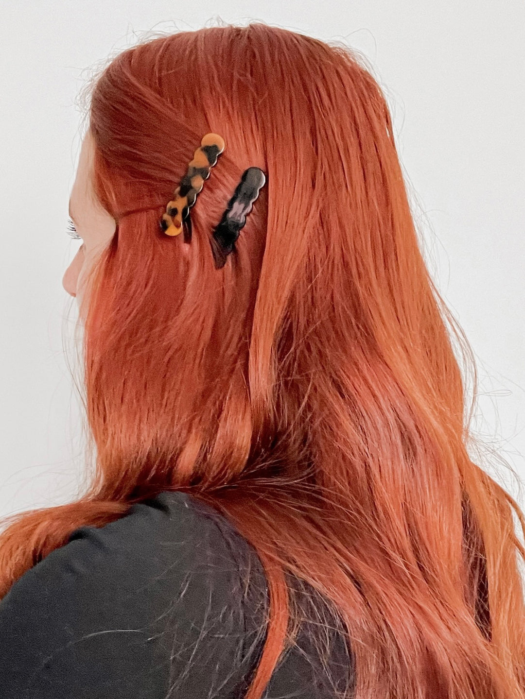 Duo of Barrette Hair Clip - Wavy